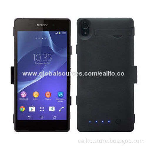 Rechargeable Battery Cases for Sony Xperia Z2, 5V DC/0.8A InputNew
